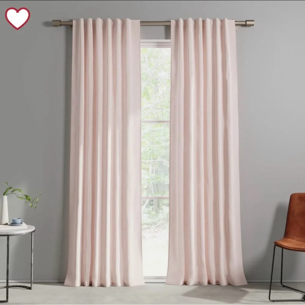 West elm New canvas fragment line elegant curtain window Treatment set of 2
